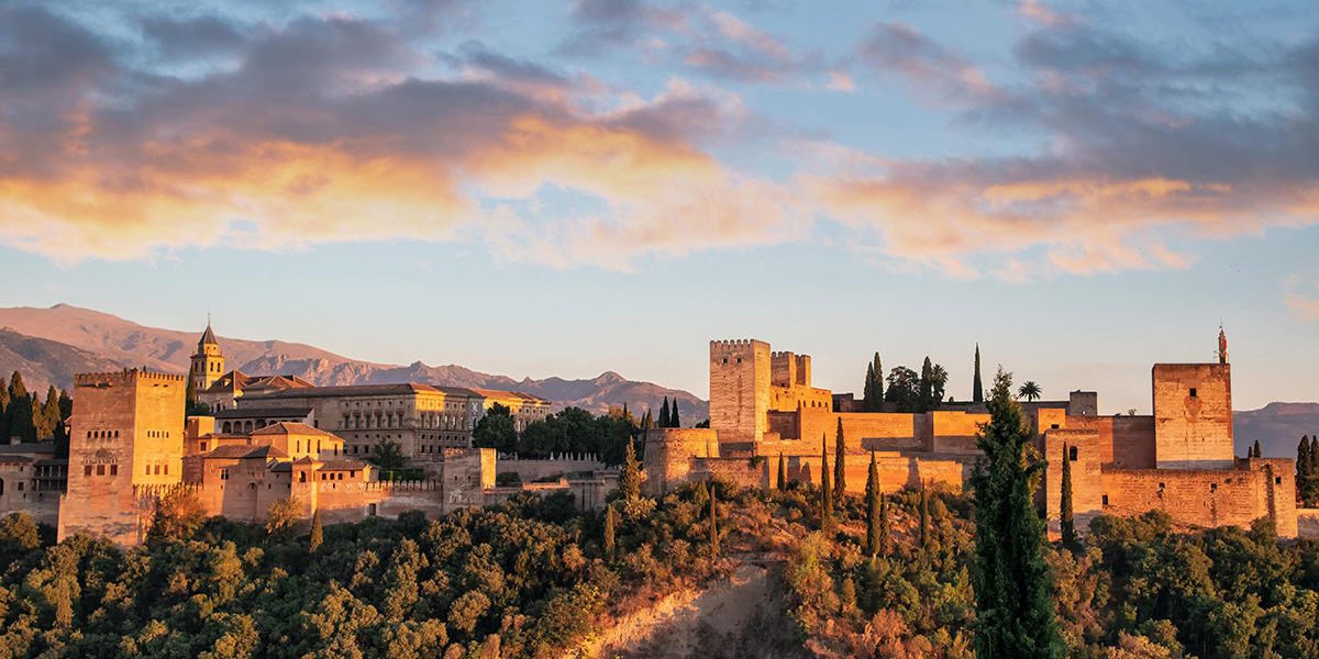 Vista panorámica de la Alhambra.